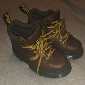 Dr. Martens Woodard Grizzly Brown Leather Boots W8 M7 EU39